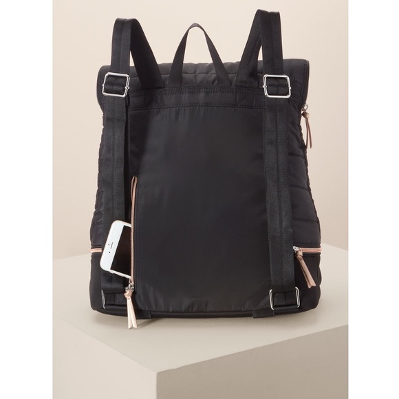 🆕 Stella & Dot Black Quilted Crush It Backpack - Picture 4 of 11